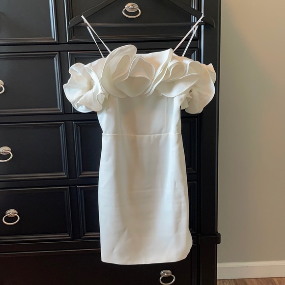 White Fitted Dress - Picture 1 of 7